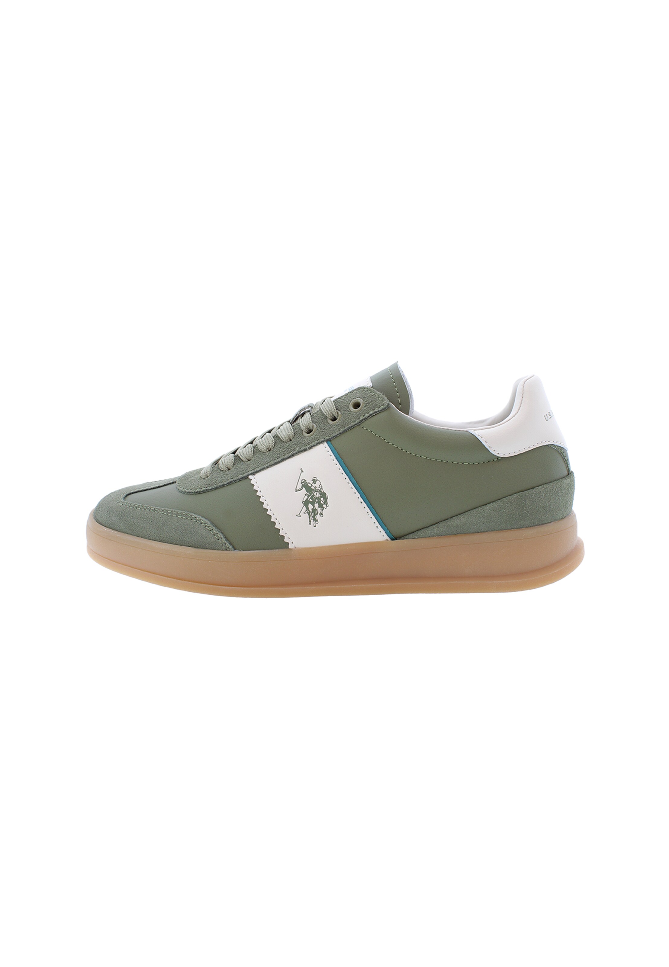 U.S. POLO ASSN. Sneakers laag 'Campy' in Groen: voorkant