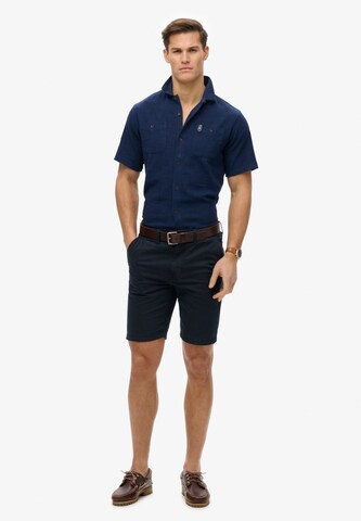 Superdry Regular fit Button Up Shirt in Blue