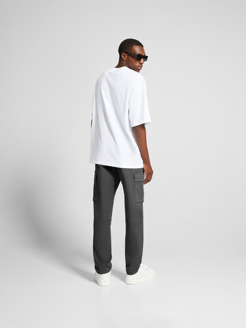 Bershka Regular Cargo Pants in Grey