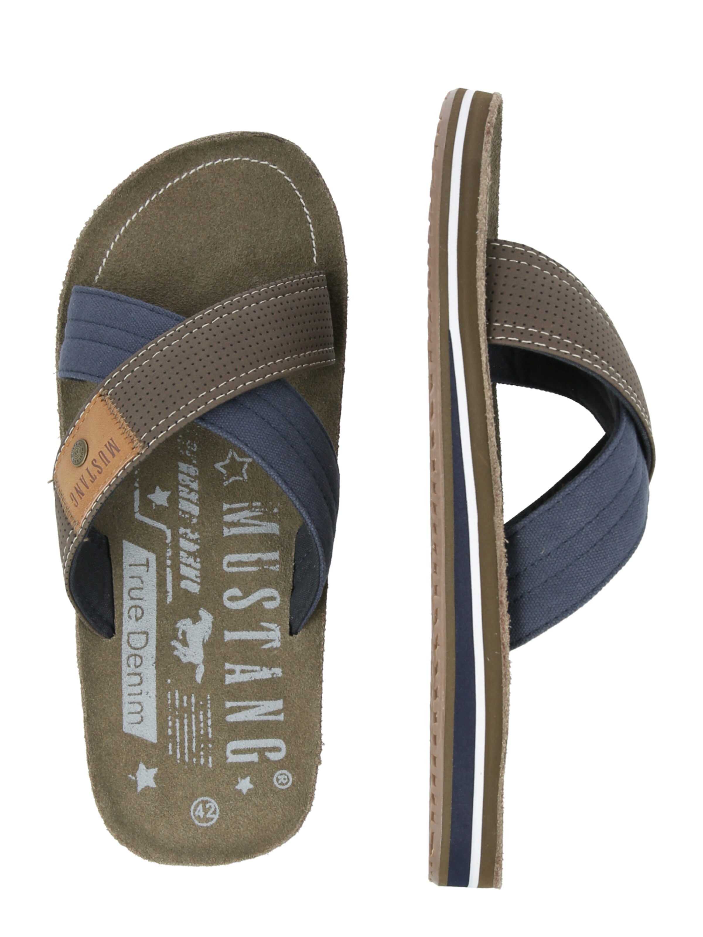 MUSTANG Nizki natikači | zelena barva