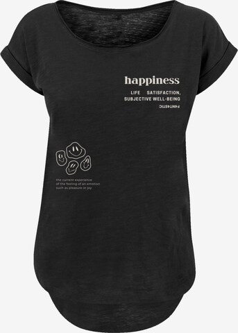 T-shirt 'happiness' F4NT4STIC en noir : devant