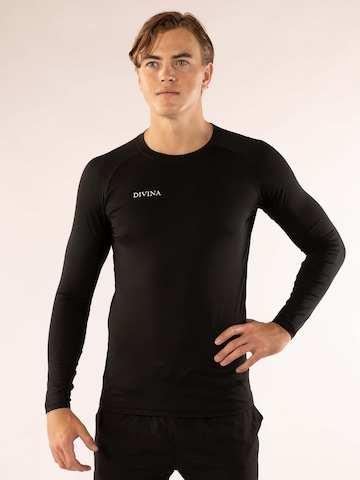 T-Shirt fonctionnel 'Honu' Divina en noir : devant