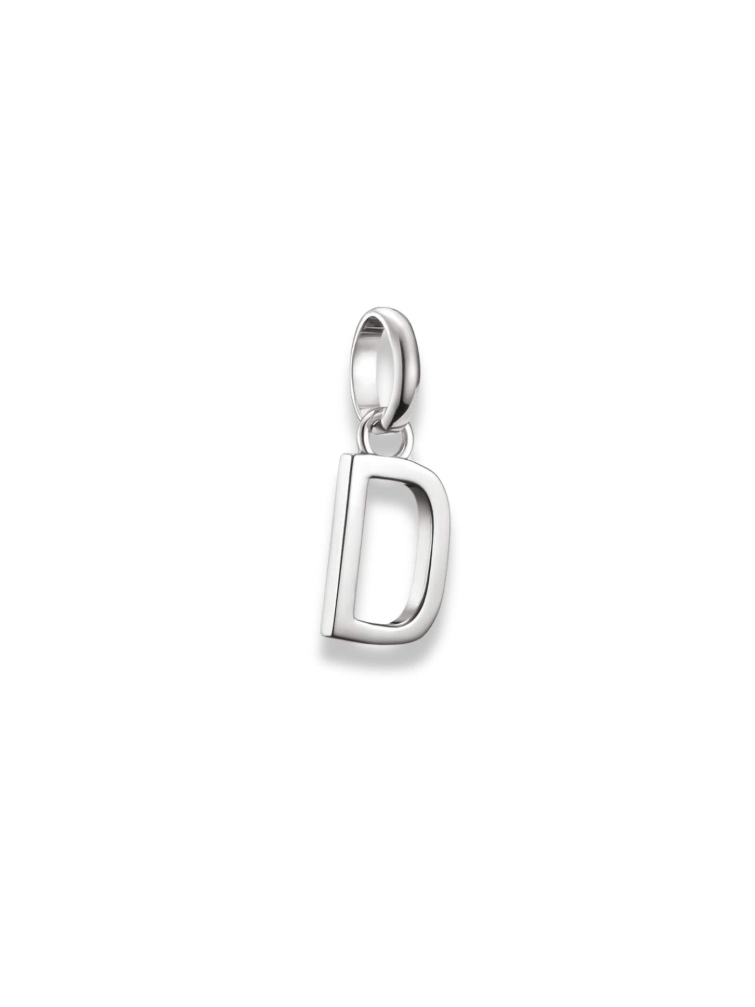 Thomas Sabo Pendant 'Buchstabe D' in Silver: front