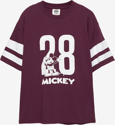 Pull&Bear Majica 'MICKEY 28' u burgund / bijela, Pregled proizvoda