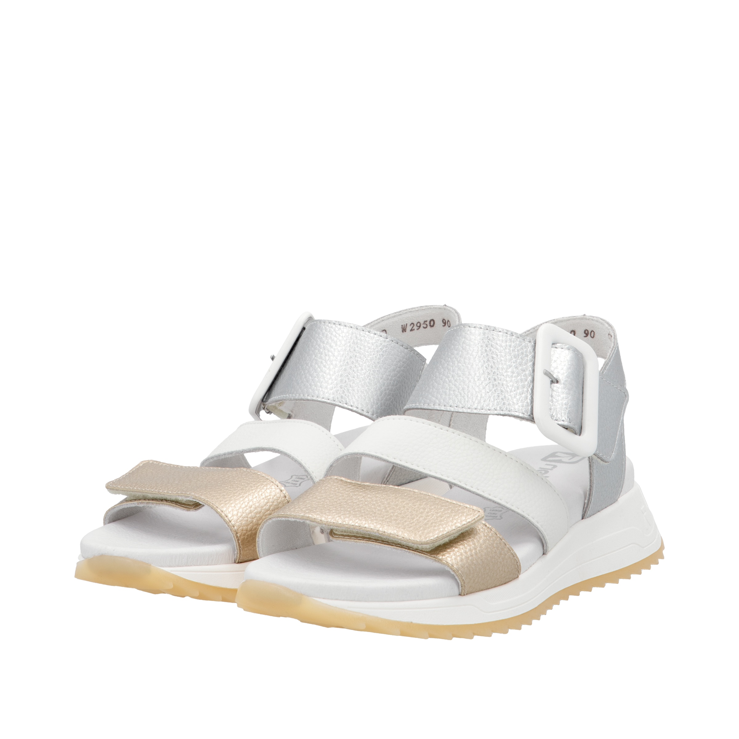 Rieker Sport Sandalen met riem in Wit