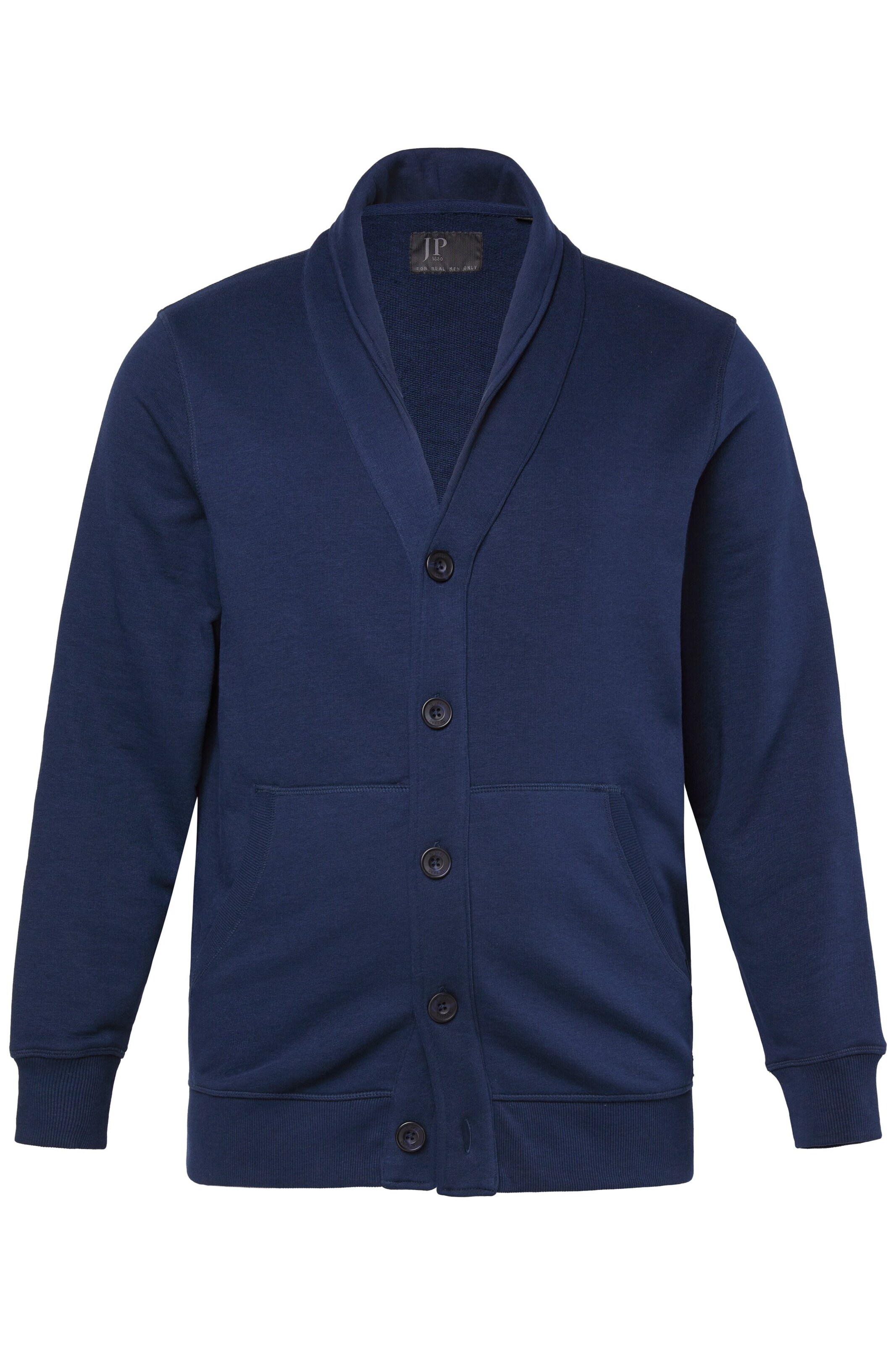 JP1880 Sweatvest in Blauw: voorkant