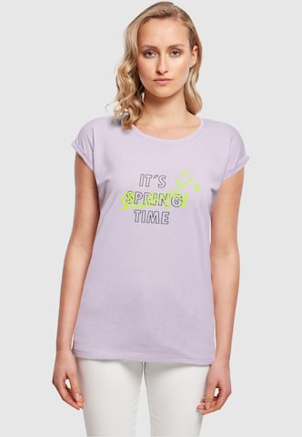 T-shirt 'It´s Spring Time' Merchcode en violet : devant