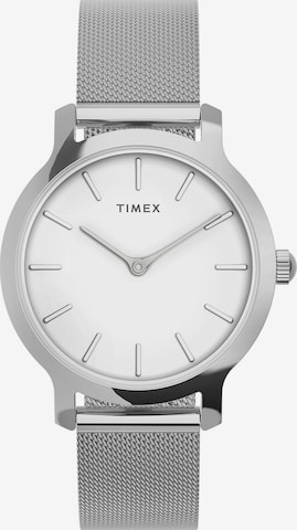 Montre à affichage analogique TIMEX en argent : devant