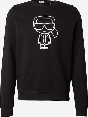 Karl LagerfeldSweater majica - crna boja: prednji dio
