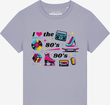 Maglietta '80s Love' di Watapparel in lilla: frontale