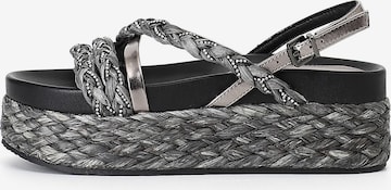 Sandales CAFè NOIR en gris : devant