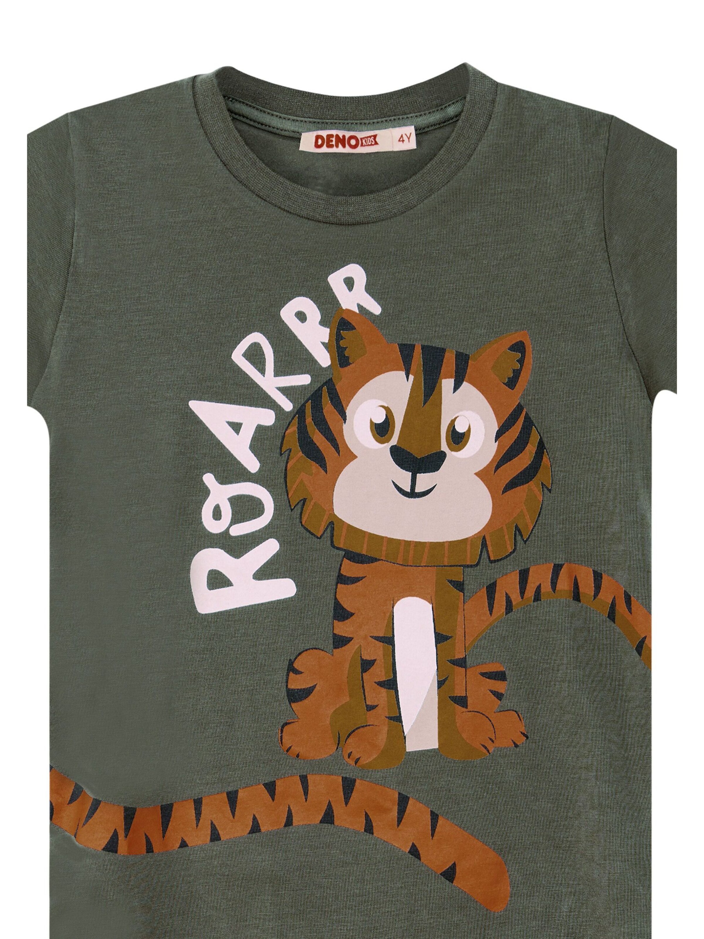 Denokids Tracksuit 'Roar Tiger' in Green