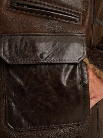 Giacca di mezza stagione 'Long Lammy leather jacket' di PME Legend in marrone