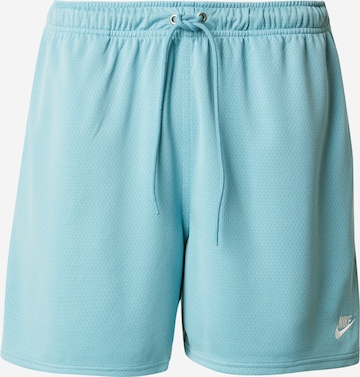 Nike Sportswear Обычный Штаны 'CLUB FLOW' в Синий: спереди