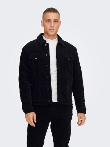 Only & Sons Between-Season Jacket 'Louis' in Black: front
