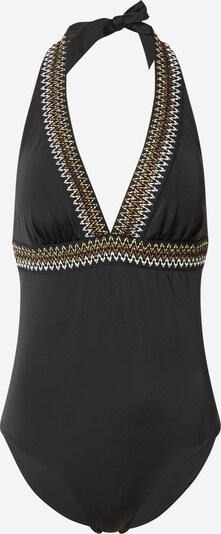 Costum de baie întreg OVS pe maro / negru / alb, Vizualizare produs