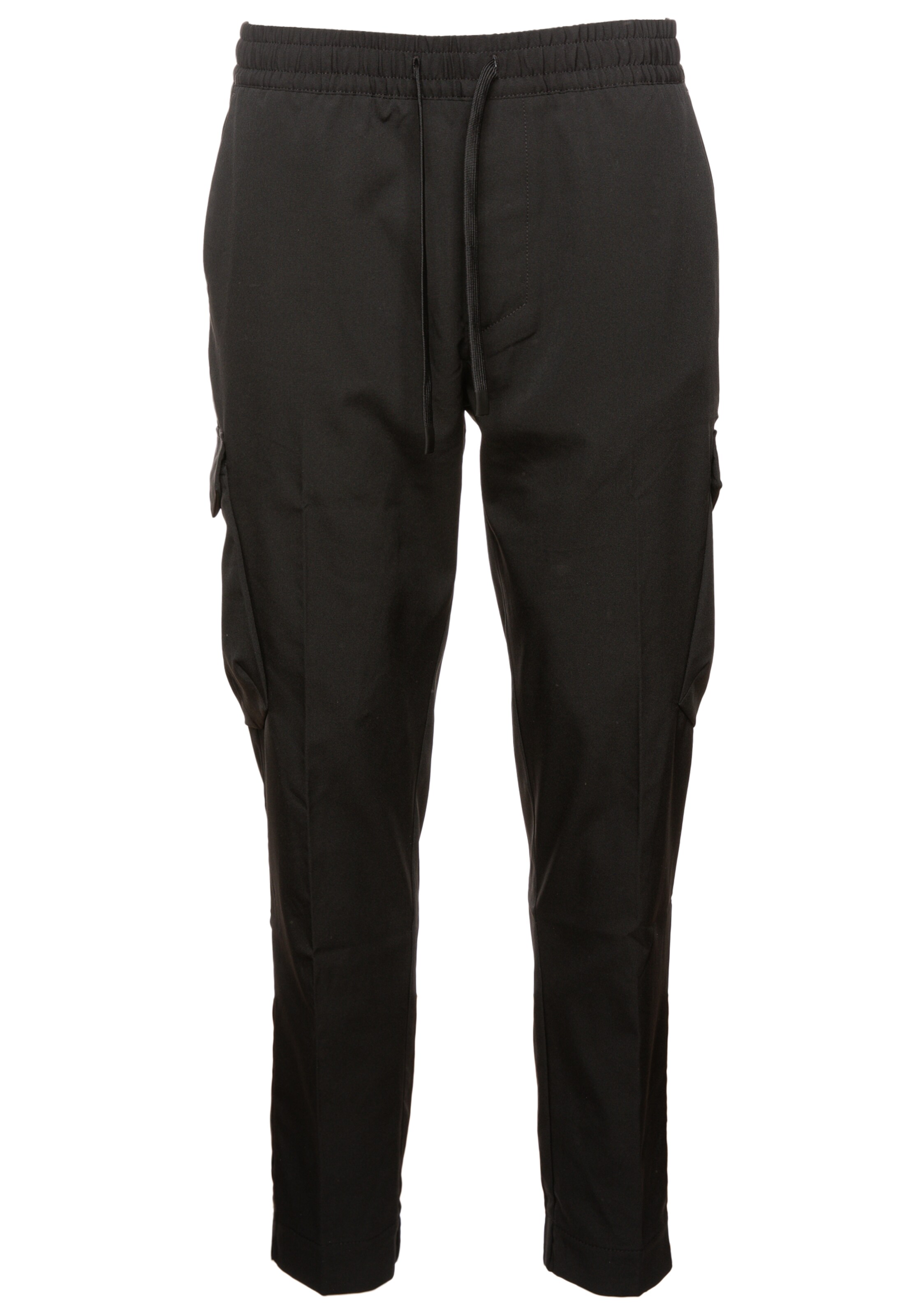 BOSS Regular Pants in Black: front