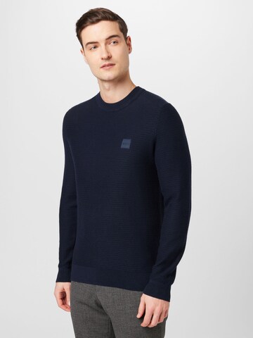 BOSS Sweater 'Anion' in Blue: front