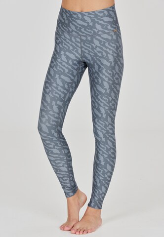 Athlecia Skinny Workout Pants 'Mist' in Grey: front