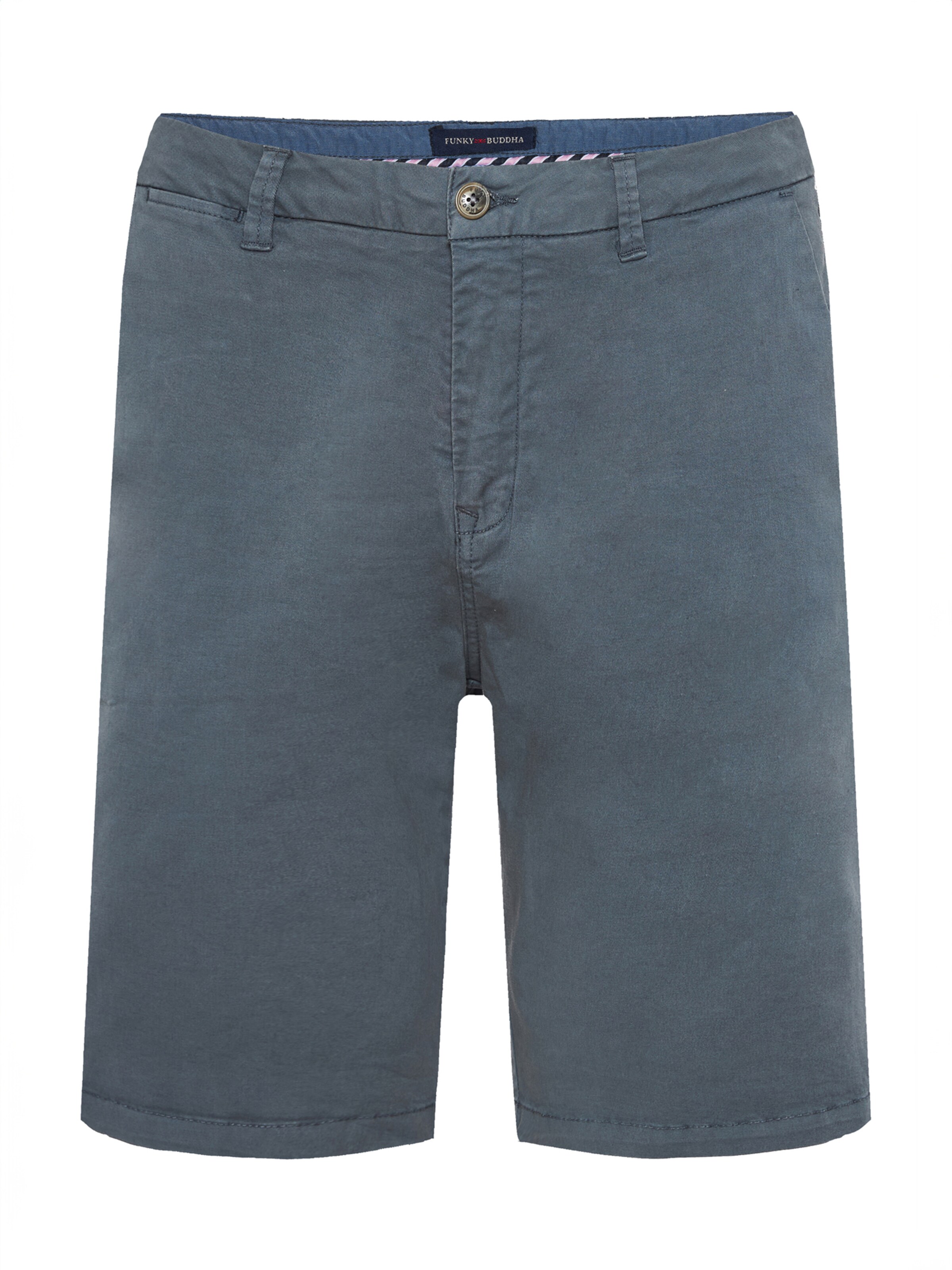 Funky Buddha regular Παντελόνι τσίνο σε γκρι: μπροστά