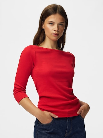 PIECES Top in Red: front