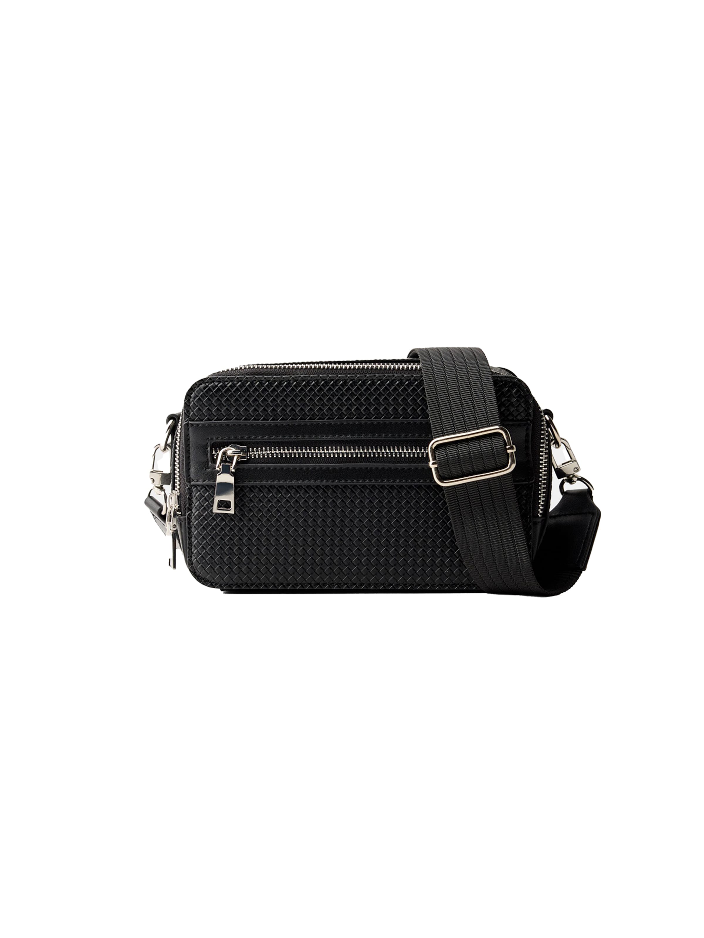 Bershka Crossbody Bag in Black: front