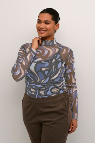 KAFFE CURVE Футболка 'johanna' в Синий: спереди