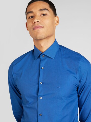 Michael Kors Slim fit Overhemd 'FIL A FIL' in Blauw