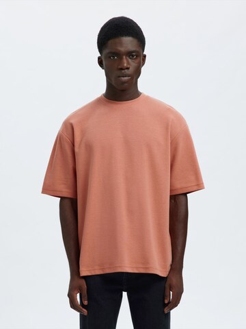 SELECTED T-Shirt 'SLHOSCAR' in Pink: Vorderseite