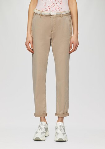 s.Oliver Tapered Broek in Bruin: voorkant