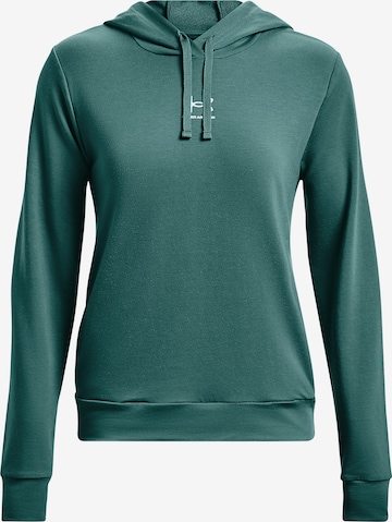 UNDER ARMOUR Sportief sweatshirt 'Rival Terry' in Groen: voorkant