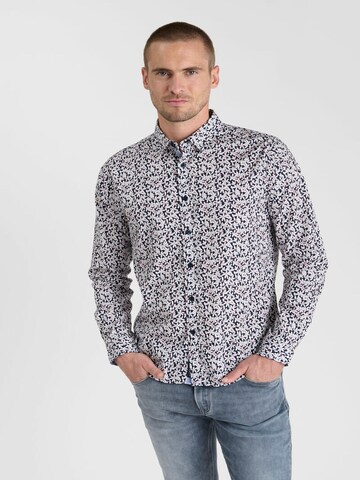 Coupe regular Chemise 'Vetel' Le Temps Des Cerises en bleu : devant