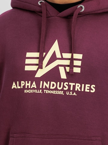 ALPHA INDUSTRIES - Pullover 'Basic' em vermelho