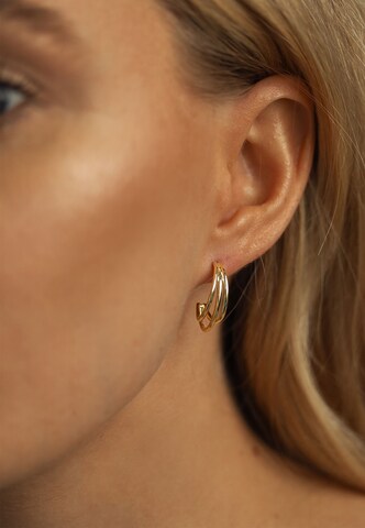 Nana Kay Ohrringe 'Curvey' in Gold: Vorderseite