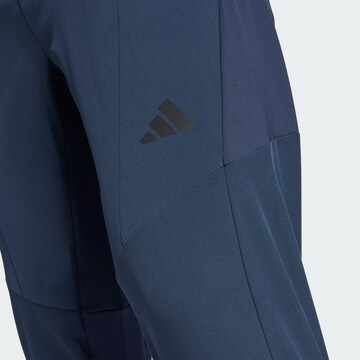 ADIDAS PERFORMANCE Tapered Sportbroek 'Designed for Training' in Blauw