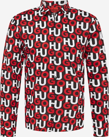 HUGO Риза 'Ero' в червено: отпред