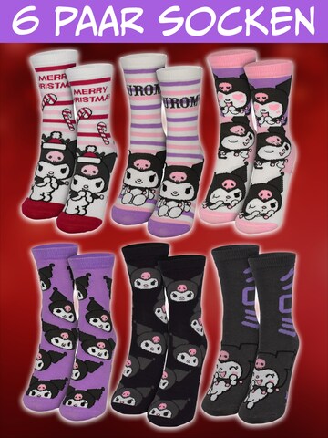 HELLO KITTY Socks 'Adventskalender mit 12 Paar' in Mixed colors