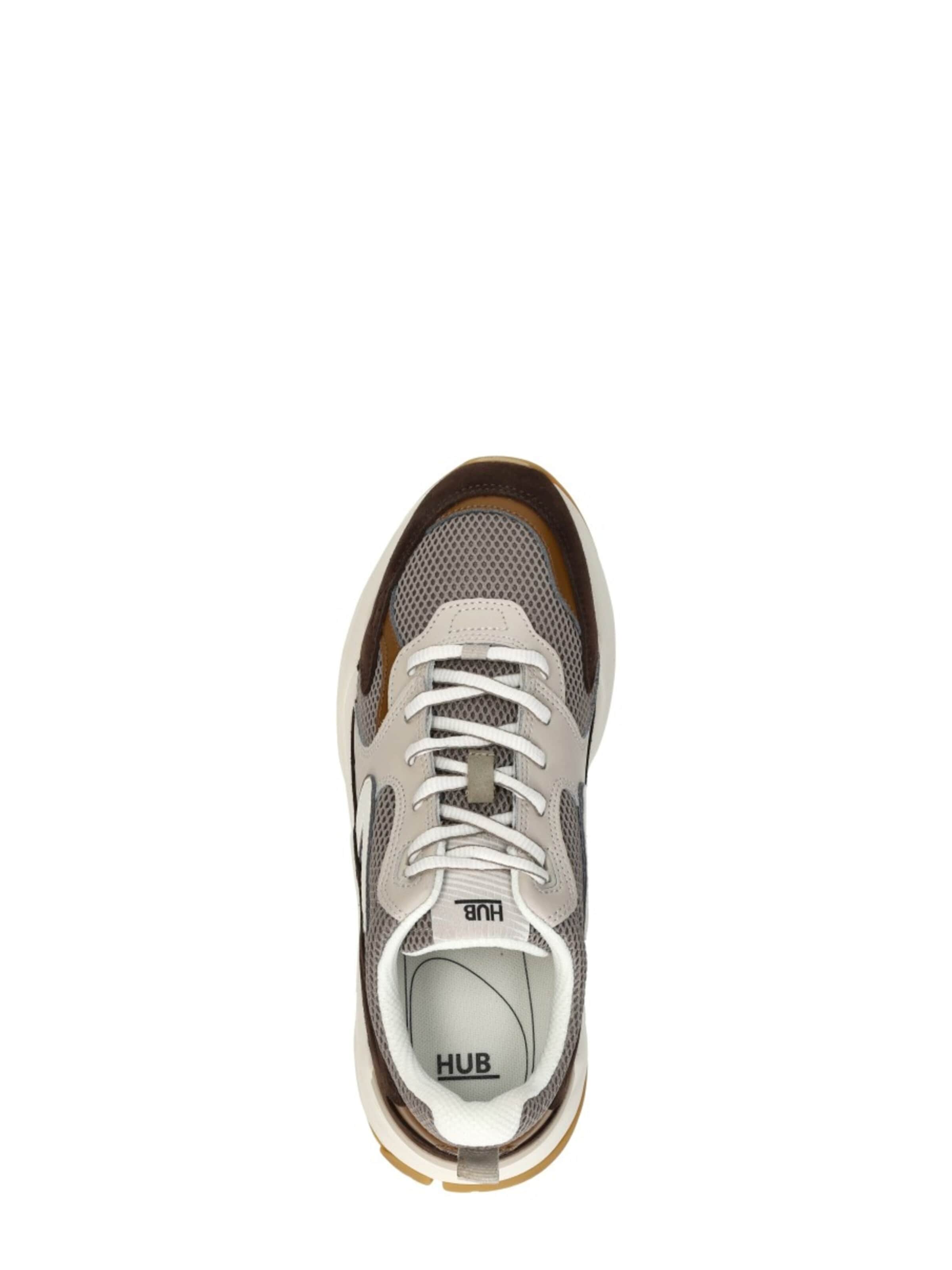 Baskets basses 'Grid' HUB en marron