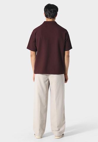Pas De Monaco Poloshirt 'WAFFLE' in Rot