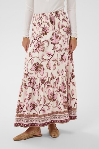 Cream Skirt 'CRTiah' in Beige: front