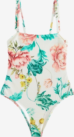 Maudymosi kostiumėlis iš Next, spalva – kremo / turkio spalva / tamsiai žalia / ryškiai rožinė spalva, Prekių apžvalga