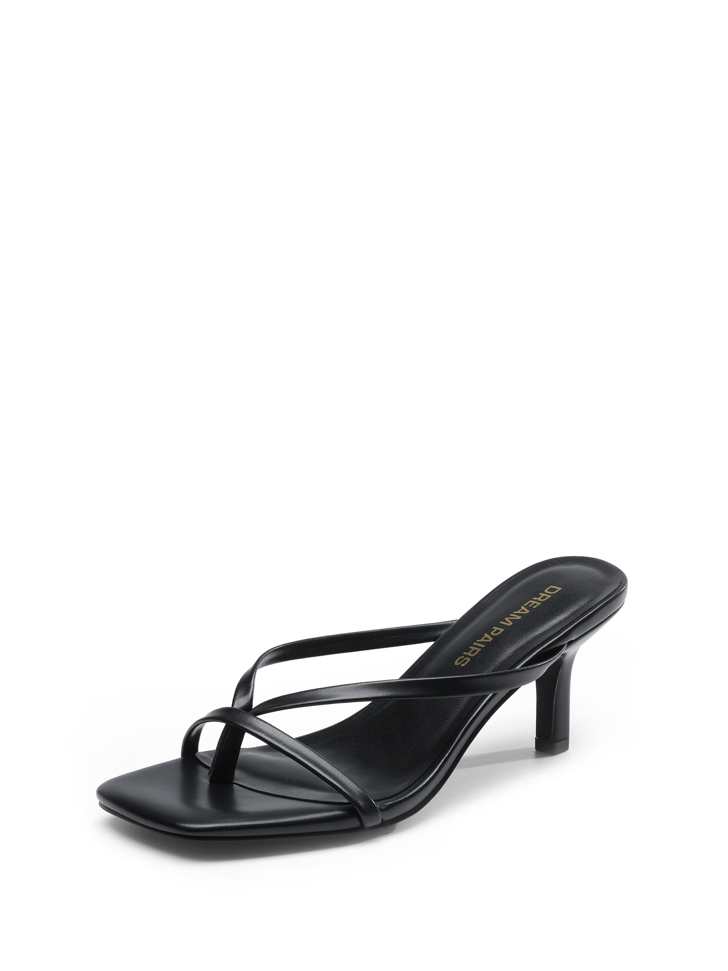 Dream Pairs Strap Sandals in Black: front