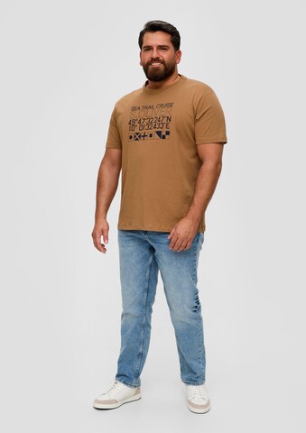 s.Oliver Men Big Sizes Shirt in Brown
