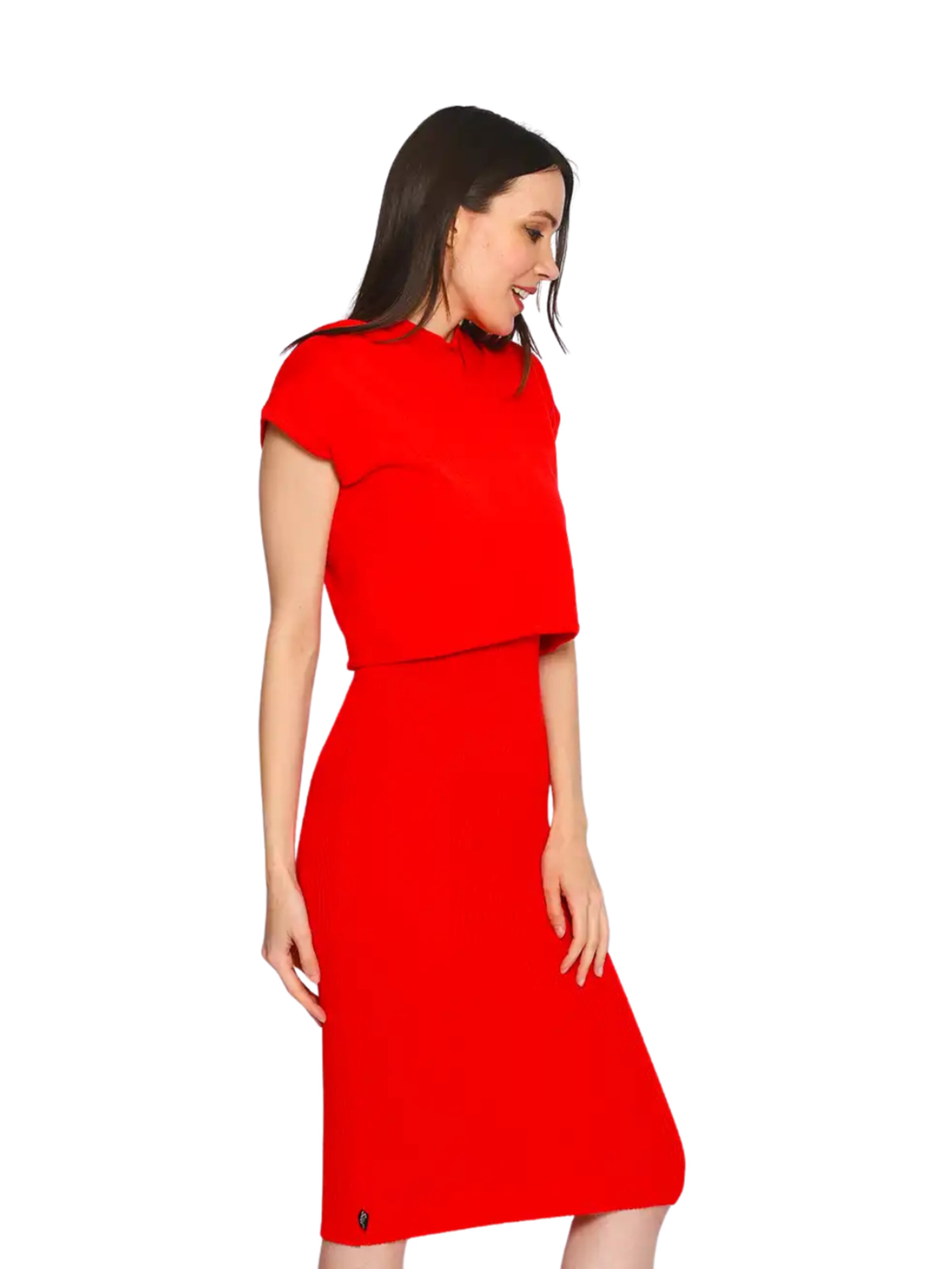 Süel knitwear Knitted top 'Hanna Hoodie' in Red