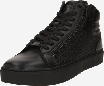 Calvin Klein Regular Sneakers hoog in Zwart: voorkant