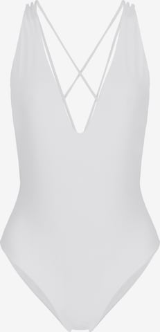 Nicowa Triangle Swimsuit 'FIONIWA' in White: front
