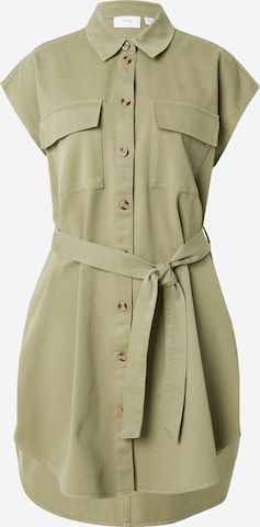 VILA Košilové šaty 'TILO' – zelená: přední strana