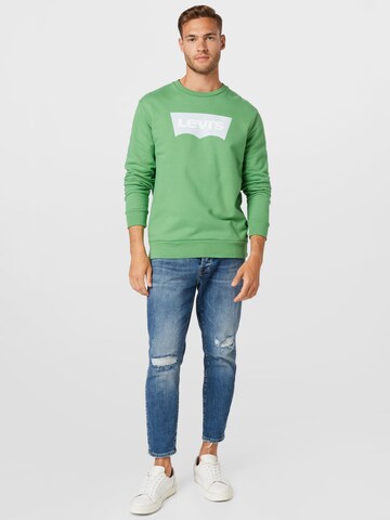 LEVI'S ®Sweater majica 'Standard Graphic Crew' - zelena boja
