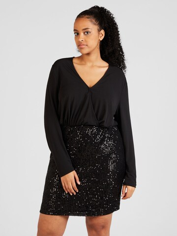 Robe 'Lavina' ABOUT YOU Curvy en noir : devant