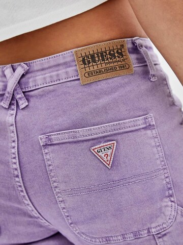GUESS Loose fit Cargo Jeans in Purple